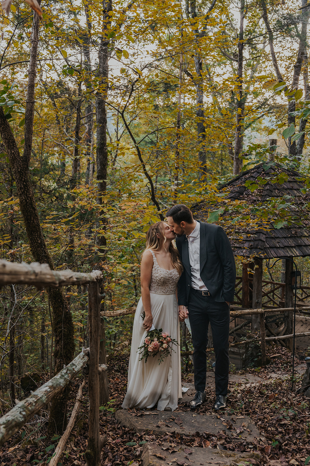 documentary style elopement photo from a beautiful mountain elopement day