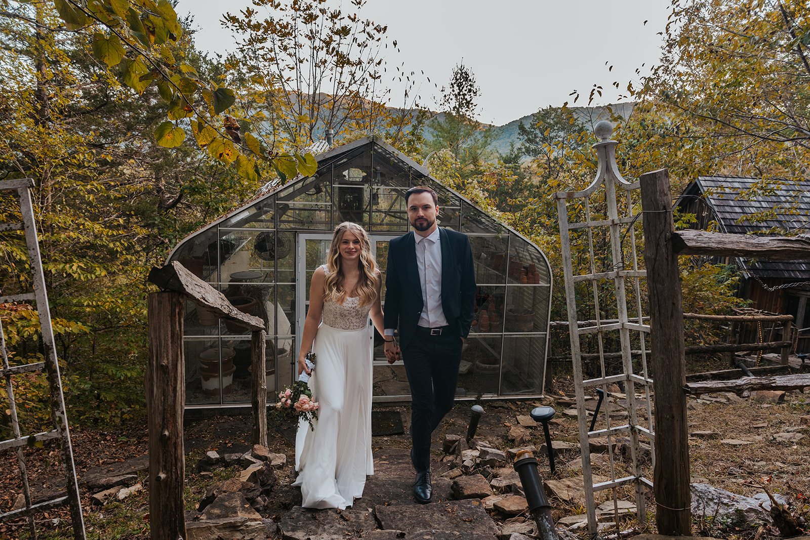 documentary style elopement photo from a beautiful mountain elopement day