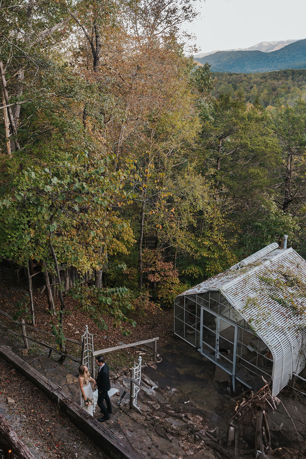 documentary style elopement photo from a beautiful mountain elopement day