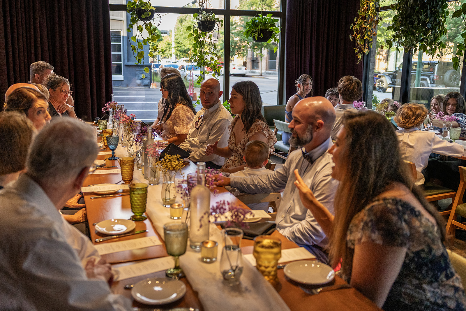 guests celebrate during the Airbnb elopement reception