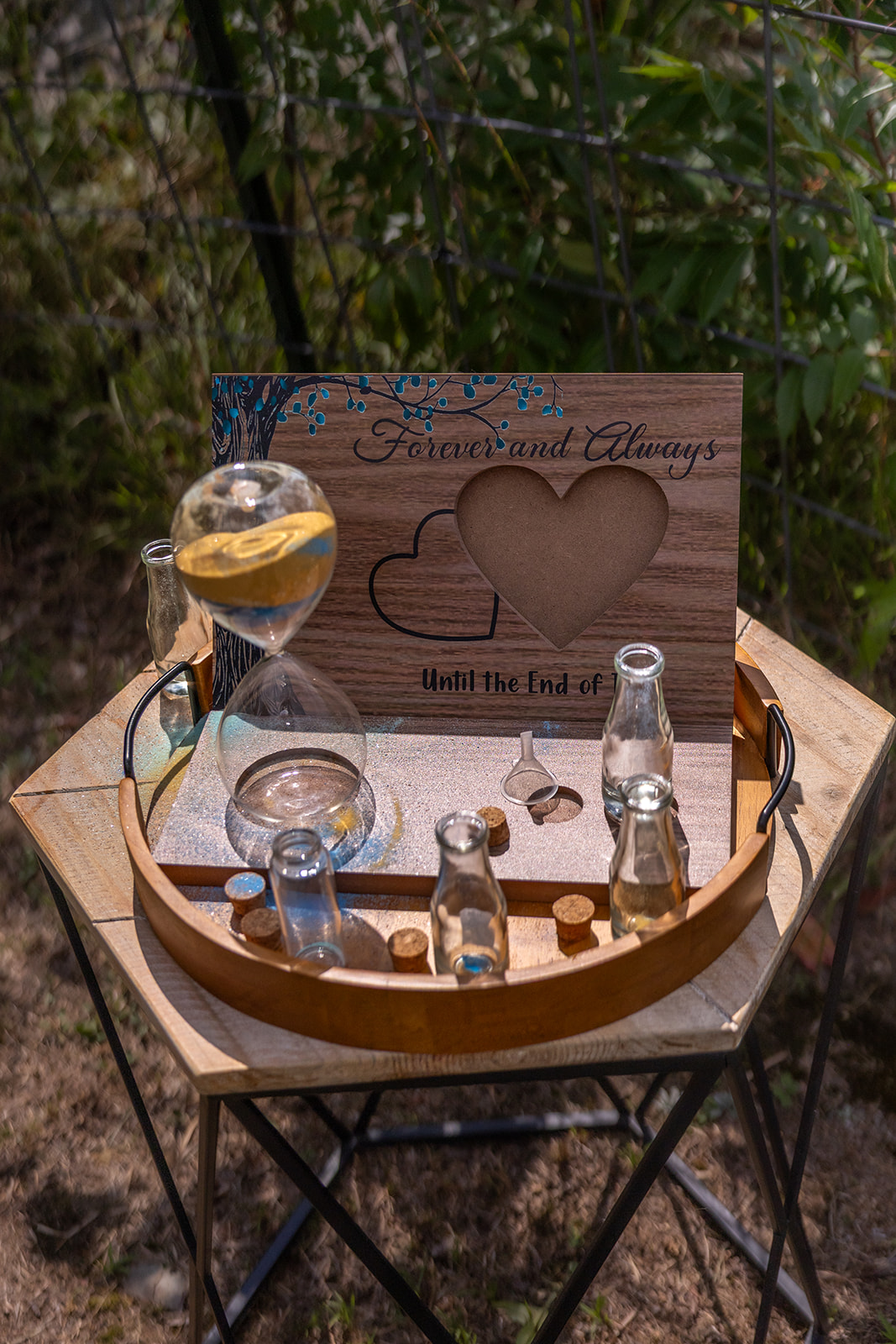 sand pouring ceremony is a great personal touch at your elopement but dont forget to plan accordingly!