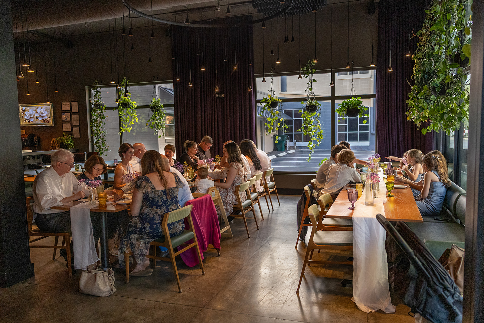 elopement reception held at a stunning modern restaurant in Georgia