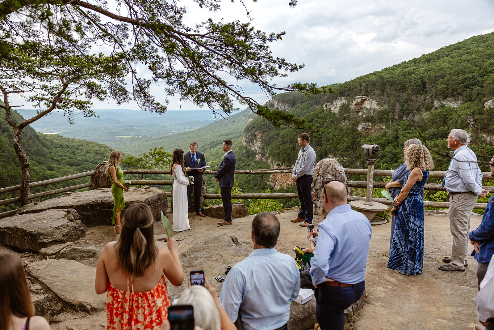 elopement ceremony on the side of the mountain