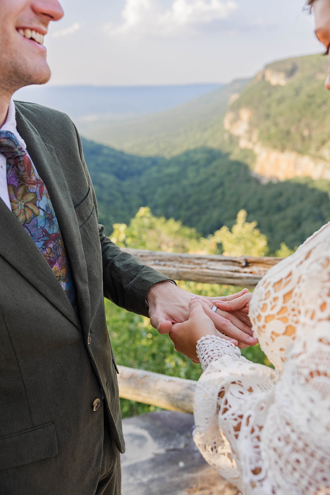bride and groom share emotional moments during their intimate elopement day